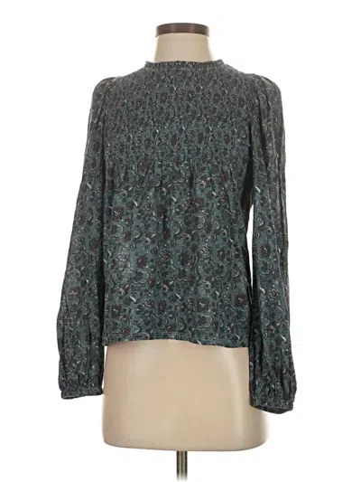 Pre-owned Nation Ltd Long Sleeve Blouse In Blue