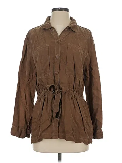 Pre-owned Nation Ltd Long Sleeve Blouse In Brown