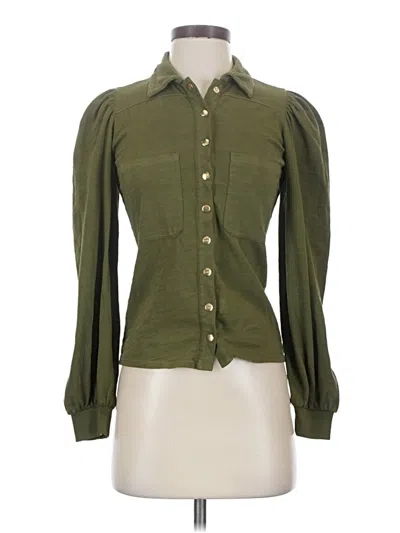 Pre-owned Nation Ltd Long Sleeve Blouse In Green