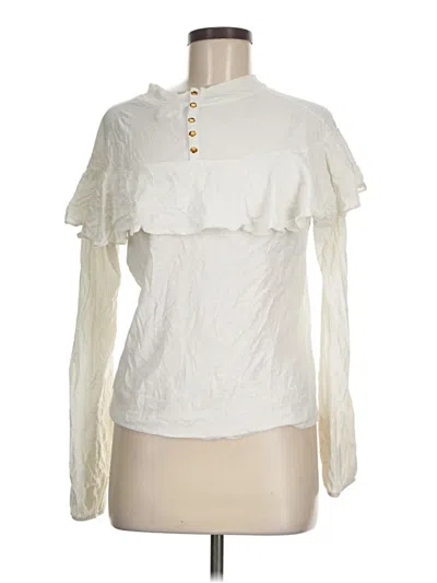 Pre-owned Nation Ltd Long Sleeve Blouse In Ivory