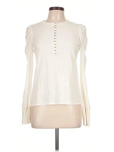Pre-owned Nation Ltd Long Sleeve Blouse In Ivory