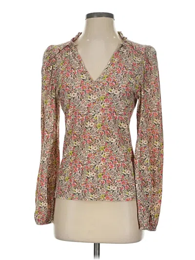 Pre-owned Nation Ltd Long Sleeve Blouse In Ivory
