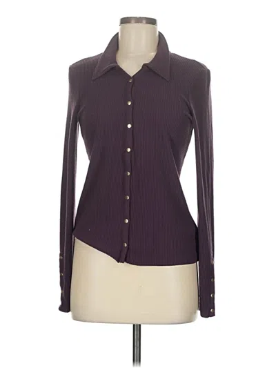 Pre-owned Nation Ltd Long Sleeve Blouse In Purple