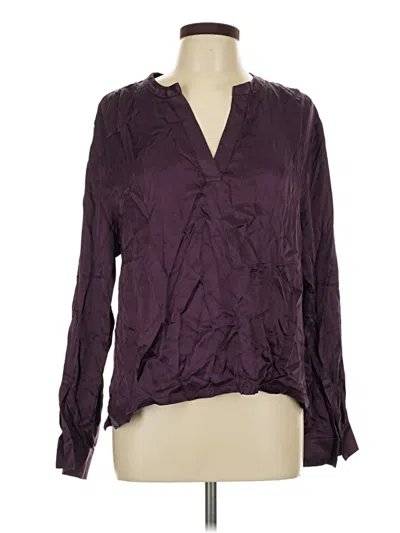 Pre-owned Nation Ltd Long Sleeve Blouse In Purple