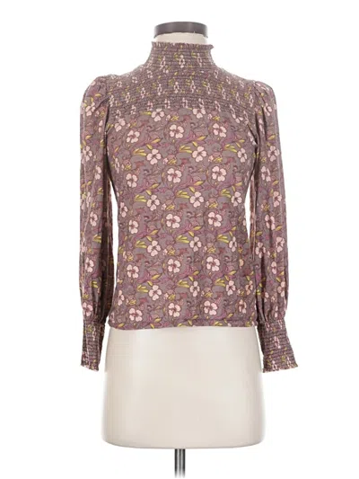 Pre-owned Nation Ltd Long Sleeve Blouse In Purple