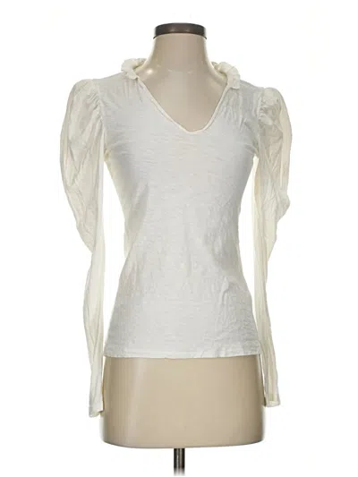 Pre-owned Nation Ltd Long Sleeve Blouse In White