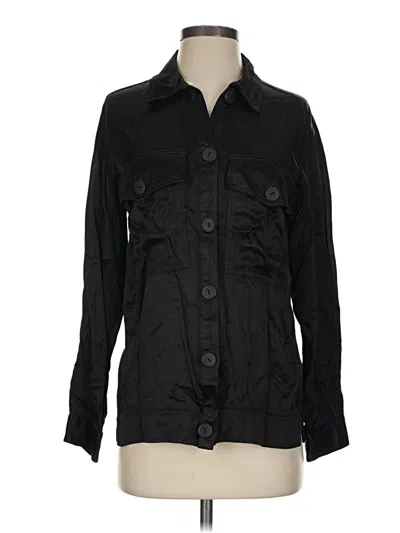 Pre-owned Nation Ltd Long Sleeve Button Down Shirt In Black