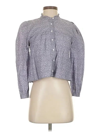 Pre-owned Nation Ltd Long Sleeve Button Down Shirt In Gray