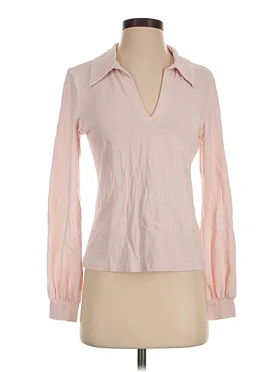 Pre-owned Nation Ltd Long Sleeve Polo Shirt In Pink