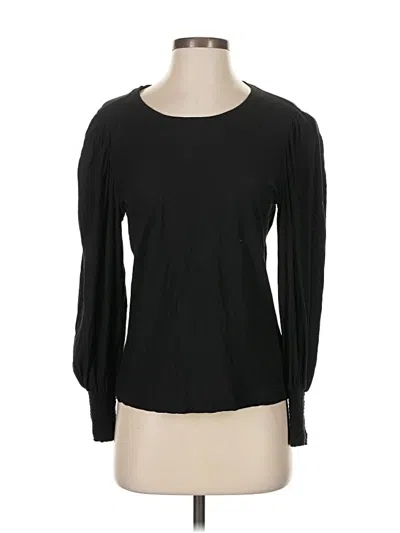 Pre-owned Nation Ltd Long Sleeve Top Black Boatneck Tops