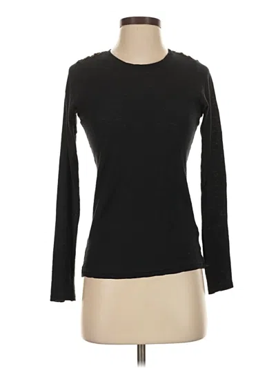 Pre-owned Nation Ltd Long Sleeve Top Black Boatneck Tops