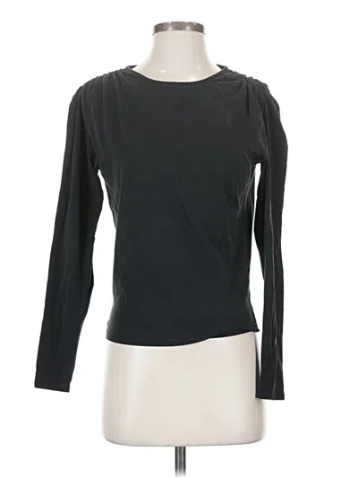 Pre-owned Nation Ltd Long Sleeve Top Black Boatneck Tops