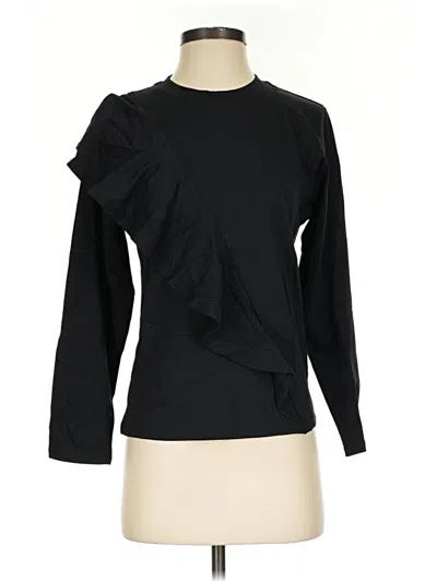 Pre-owned Nation Ltd Long Sleeve Top Black Mock Neckline Tops