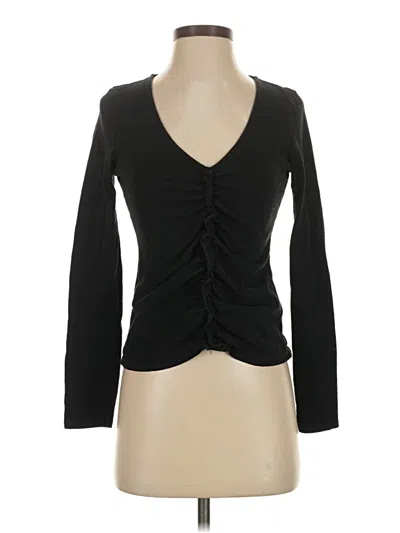 Pre-owned Nation Ltd Long Sleeve Top Black Sweetheart Neckline Tops