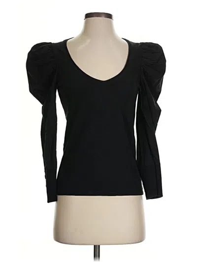 Pre-owned Nation Ltd Long Sleeve Top Black Sweetheart Neckline Tops