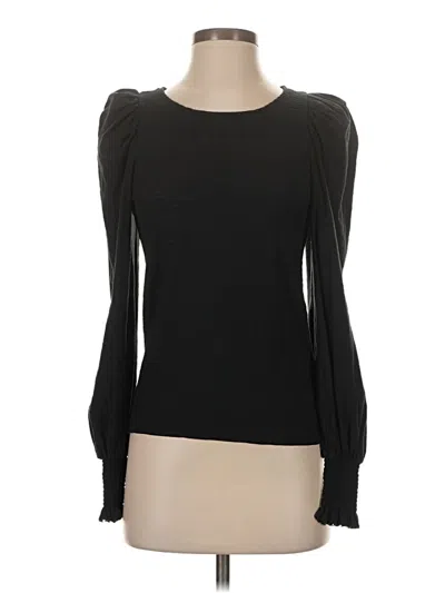 Pre-owned Nation Ltd Long Sleeve Top Black Sweetheart Neckline Tops