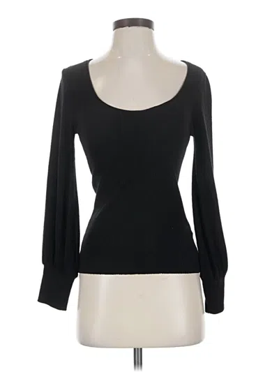 Pre-owned Nation Ltd Long Sleeve Top Black Sweetheart Neckline Tops