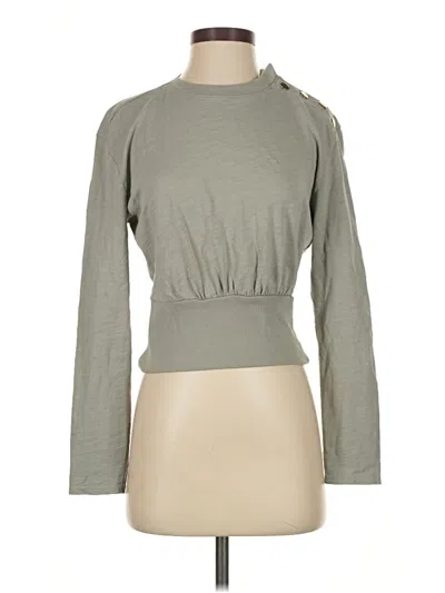 Pre-owned Nation Ltd Long Sleeve Top Gray Turtleneck Tops
