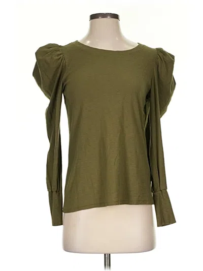 Pre-owned Nation Ltd Long Sleeve Top Green Sweetheart Neckline Tops