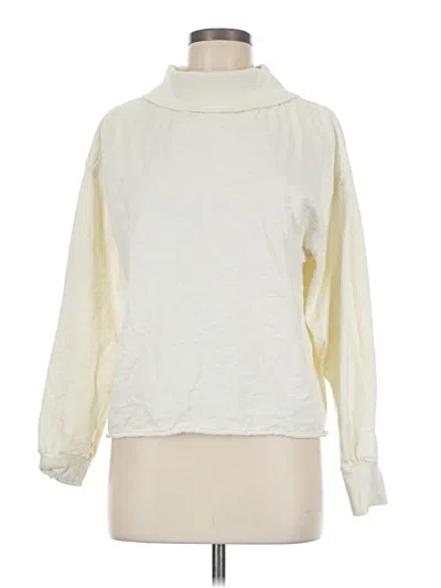 Pre-owned Nation Ltd Long Sleeve Top Ivory Turtleneck Tops In White