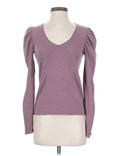Pre-owned Nation Ltd Long Sleeve Top Purple Sweetheart Neckline Tops