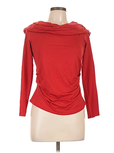 Pre-owned Nation Ltd Long Sleeve Top Red Cowl Neck Tops