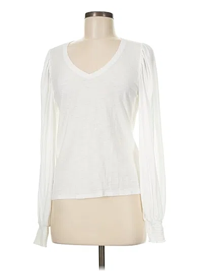 Pre-owned Nation Ltd Long Sleeve Top White Sweetheart Neckline Tops