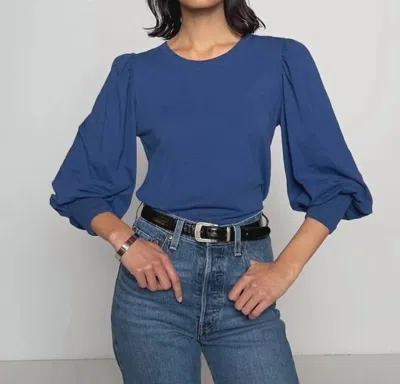 Nation Ltd Loren Peasant Tee In Galaxy Blue In Multi