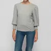 Nation Ltd Loren Peasant Tee In Heather Grey In Gray