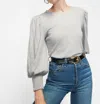 Nation Ltd Loren Peasant Tee In Heather Grey In Gray