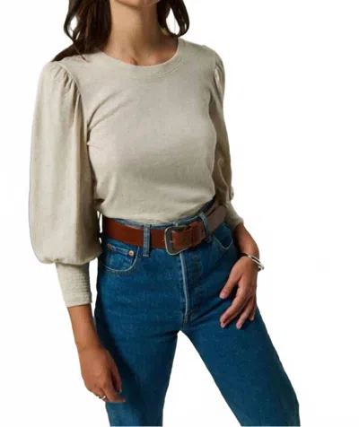 Nation Ltd Loren Peasant Tee In Heather Oatmeal In Neutral