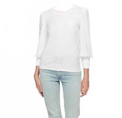 Nation Ltd Loren Peasant Tee In White