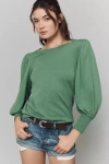 Nation Ltd Loren Puff-sleeve Tee In Green