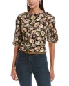Nation Ltd Louisa Drape Top In Multi