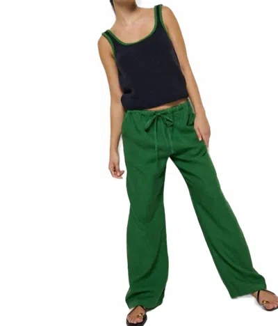 Nation Ltd Lucia Tie Waist Pants In Green Lawn