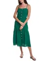 Nation Ltd Luciana Linen Midi Dress In Green