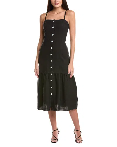 Nation Ltd Luciana Linen Midi Dress In Black