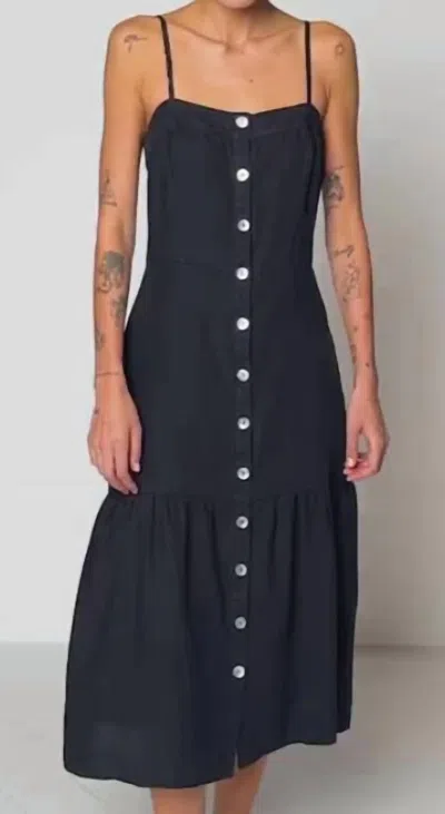 Nation Ltd Luciana Midi Dress In Jet Black