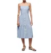 Nation Ltd Luciana Stripe Single Tier Dress In Parisian Blue Stripe In Multi