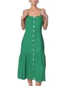 Nation Ltd Luciana Linen Button Maxi Dress In Verdant Green In Green