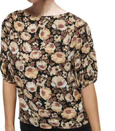 Nation Ltd Luisa Drape Top In Night Floral In Multi