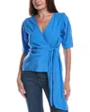 Nation Ltd Luisa Tie-front Top In Blue