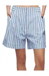 Nation Ltd Maja Short In Parisian Blue Stripe In Multi