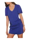 Nation Ltd Mallory Flutter Sleeve Dress In Cobalt Blue In Blue