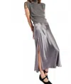 Nation Ltd Maribel Bias Skirt In Smoke In Gray