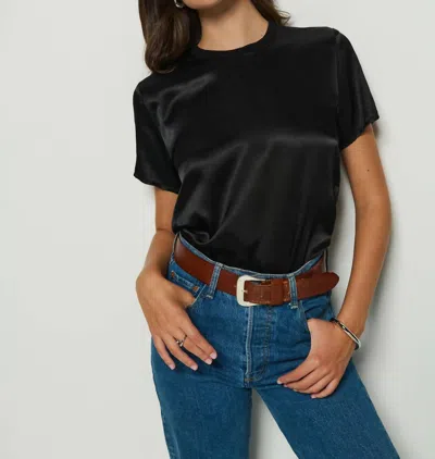 Nation Ltd Marie Boxy Crop Top In Black