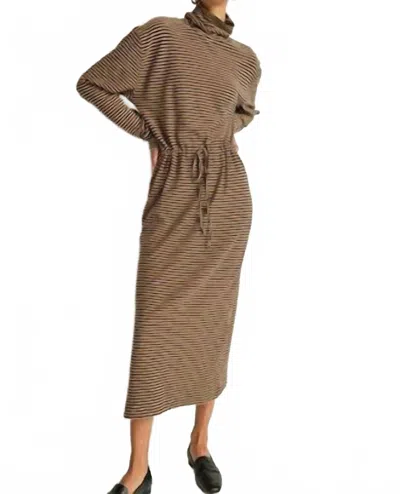 Nation Ltd Mariel Dress In Mini Cocoa Stripe In Brown