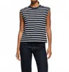 Nation Ltd Marina Muscle Tee In Playa Stripe In Multi