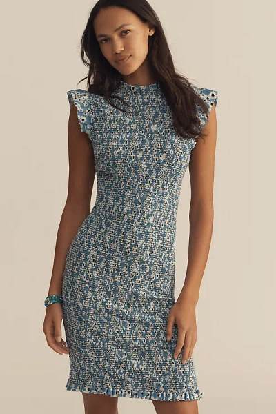 Nation Ltd Marlene Flutter-sleeve Smocked Mini Dress