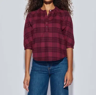 Nation Ltd May Flannel Top In Party Plaid In Red